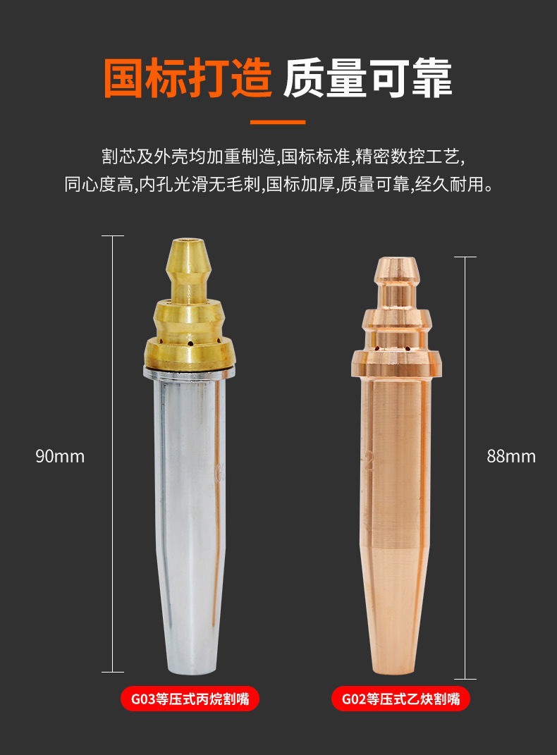 G03机用丙烷割嘴  G02机用乙炔割嘴